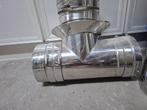 Isoduct 150mm dubbelwandige kachelpijp T stuk, Ophalen, Gebruikt, Overige typen, Minder dan 60 cm