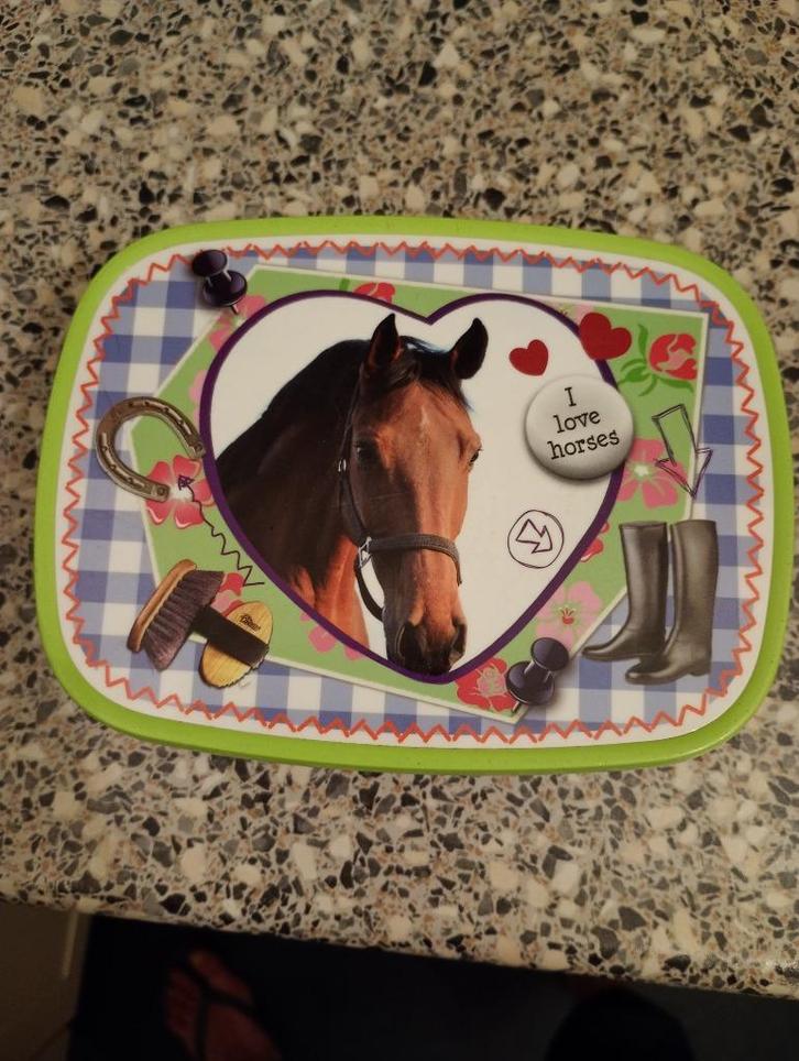 Lunchtrommel Mepal i love horses, Diversen, Schoolbenodigdheden, Gebruikt, Ophalen of Verzenden