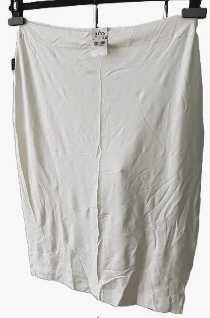Nieuw RIVS rok jersey basic L off white uit de RIVS Store, Kleding | Dames, Rokken, Nieuw, Maat 42/44 (L), Wit, Onder de knie