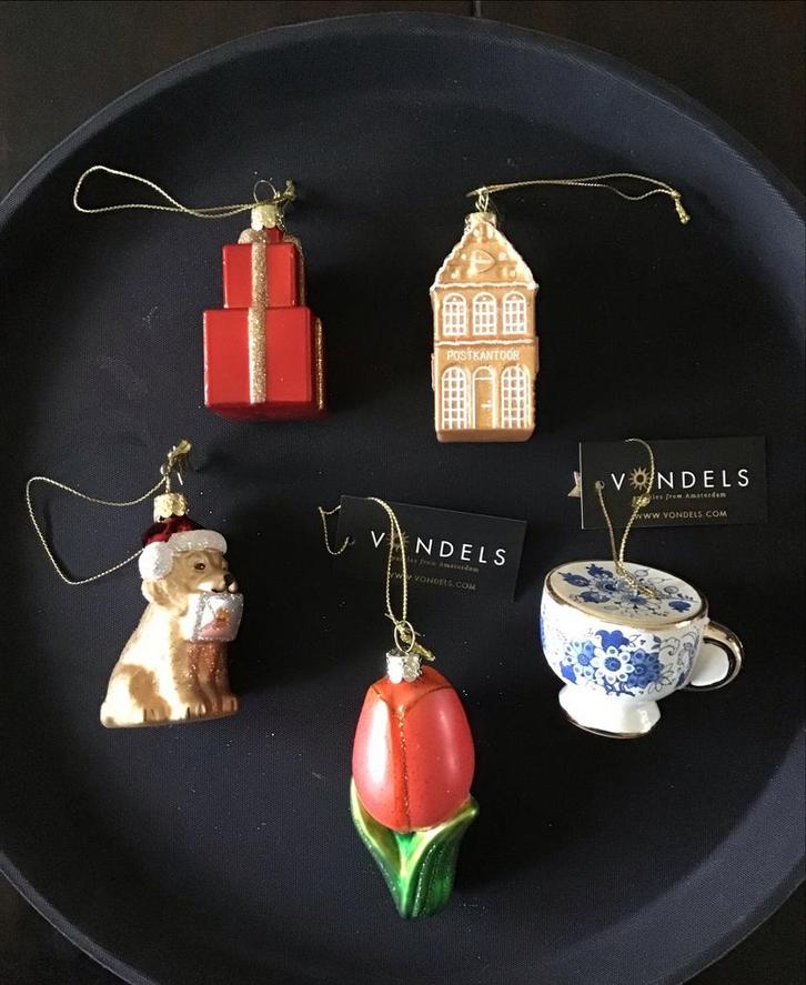 5 VONDELS kerstelementen, Postnl en Schiphol, Diversen, Kerst, Zo goed als nieuw, Ophalen