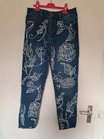 Nieuw festival bewerkte spijkerbroek jeans blauw wit M, Blauw, Nieuw, Ophalen of Verzenden, W30 - W32 (confectie 38/40)