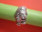 Mooie Zilveren Ring - Leeuw - maat 16 - 17,5, Sieraden, Tassen en Uiterlijk, Antieke sieraden, Verzenden, Zilver, Ring