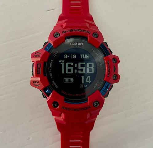 Casio G-Shock GBD-H1000-4ER solar/gps/hartslag, Sieraden, Tassen en Uiterlijk, Sporthorloges, Gebruikt, iOS, Rood, GPS, Hartslag