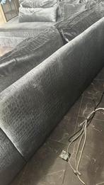 Bankstel antraciet croco, Huis en Inrichting, Banken | Bankstellen, Gebruikt, Hoekbank, 300 cm of meer, 75 tot 100 cm