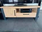 Tv-meubel Verato (150 cm) naturel grey, Ophalen, 25 tot 50 cm, Eikenhout, Minder dan 100 cm