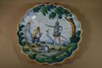 Groot Spaans wandbord Don Quichot en Sanscho Panza gemerkt, Ophalen of Verzenden