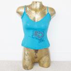 Vintage Versace Topje - 99 (M) € 15,-, Maat 38/40 (M), Blauw, Ophalen of Verzenden, Zo goed als nieuw