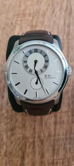 Ebel Hexagon zeer apart model, Leer, Staal, Polshorloge, Zo goed als nieuw
