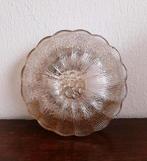 Vintage Glazen Plafondlamp | plafonniere | amber, Huis en Inrichting, Lampen | Plafondlampen, Ophalen of Verzenden, Gebruikt, Glas