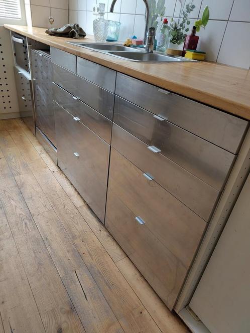 Industriële keukenkasten RVS, Huis en Inrichting, Keuken | Keukenelementen, Gebruikt, Ophalen