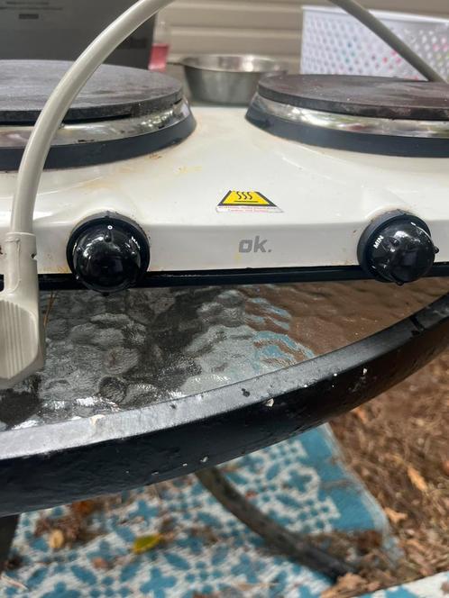 Ok electrische kookplaat, Witgoed en Apparatuur, Kookplaten, Gebruikt, Vrijstaand, Elektrisch, 3 kookzones of minder, Ophalen
