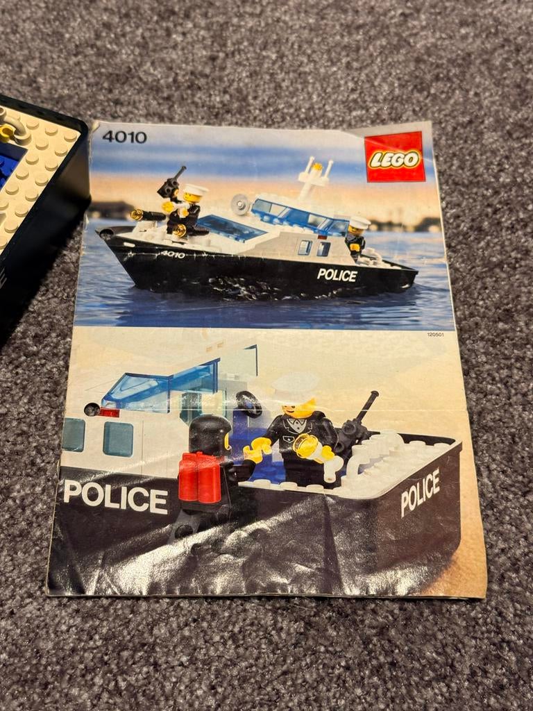 Lego 4010 Politie Reddingsboot - Incompleet, Ophalen of Verzenden, Gebruikt, Complete set, Lego