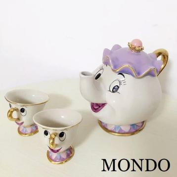 SET 3 Belle en het Beest Beauty and the Beast Theepot bluray beschikbaar voor biedingen