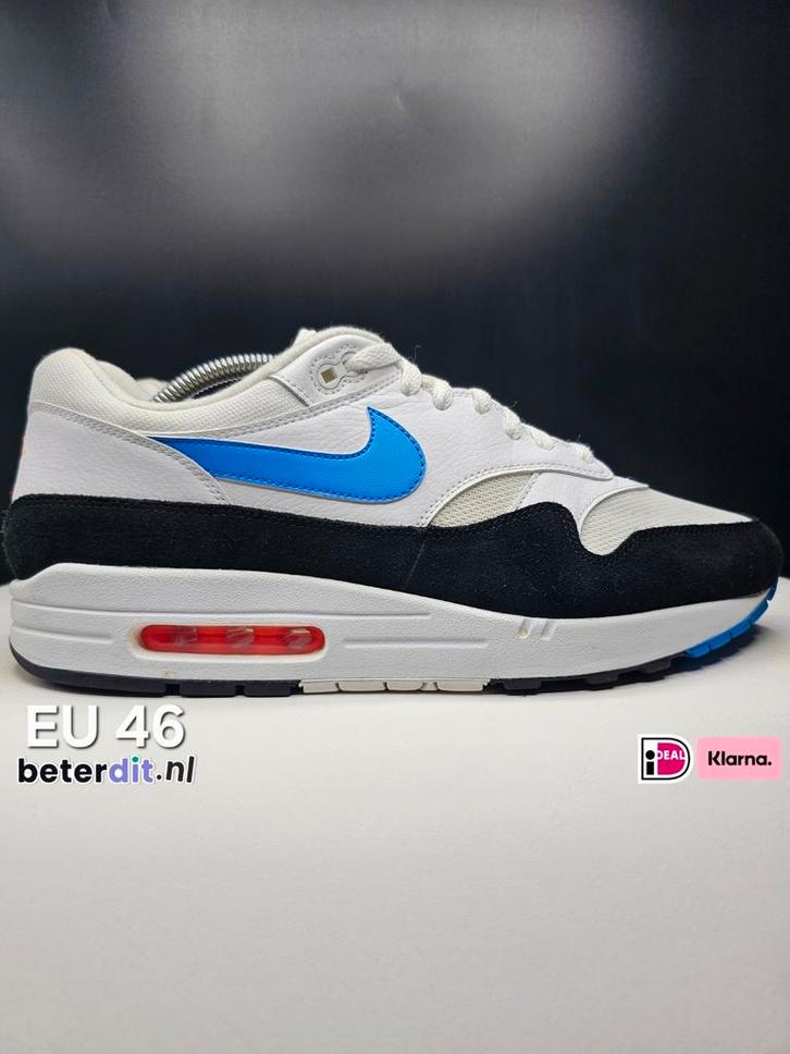 Nike Air Max 1 'White Photo Blue Black'
Maat: 46, Kleding | Heren, Schoenen, Zo goed als nieuw, Sneakers of Gympen, Ophalen of Verzenden