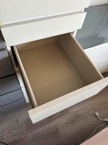 Malm ladekast sieradenkast wit met spiegel 40x123cm - afbeelding 7