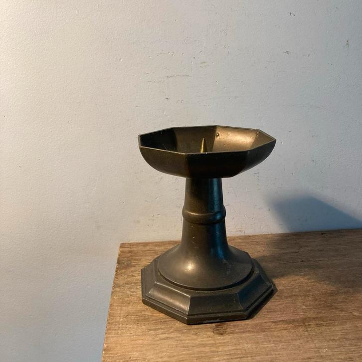 Vintage Koperen Kandelaar, Antiek en Kunst, Curiosa en Brocante, Ophalen of Verzenden