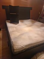 Houten IKEA bed. MOET WEG!!, Huis en Inrichting, Ophalen, Gebruikt, Zwart, Tweepersoons
