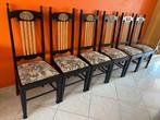 Set van 6 eetkamerstoelen – Opknapper met karakter!, Huis en Inrichting, Stoelen, Ophalen, Gebruikt, Zwart, Vijf, Zes of meer stoelen