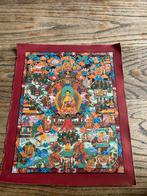 Thangka ‘Boeddha en Hemelse Wezens’ Nepal, canvasdoek, Antiek en Kunst, Ophalen of Verzenden