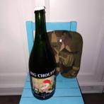 Brasserie d' Achouffe Big Chouffe lege bierfles in legerjas, Verzamelen, Biermerken, Ophalen, Gebruikt, Flesje(s), Overige merken