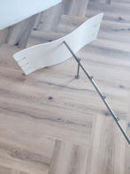 Kapstok met hangers en houten plank, Ophalen, Gebruikt, Metaal, Staande kapstok