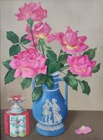 Johannes Baptist van Gent (1891-1954) - Stilleven met rozen, Ophalen of Verzenden