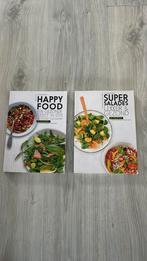 2 boeken Happy food/Super salades, Boeken, Gezondheid, Dieet en Voeding, Ophalen of Verzenden, Zo goed als nieuw