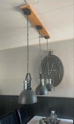 Industriële Hanglamp Grijs, Ophalen, 50 tot 75 cm, Zo goed als nieuw, Industrieel