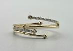 Vintage design ring met diamanten Ca: 0.10 ct. 2025/430, 18 tot 19, ., Ophalen of Verzenden, Zo goed als nieuw