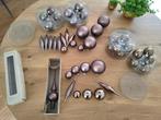 Glazen Kerstballen, bruin/brons, Diversen, Kerst, Ophalen, Gebruikt