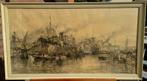 J.P. MOLENAAR (1914-1989) Haven Rotterdam, ~1950 pastel, Ophalen of Verzenden