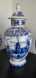 Vazen set 3 stuks Delfts blauw de molen zie foto 50€, Antiek en Kunst, Ophalen of Verzenden