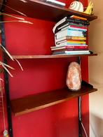 Retro wandplanken systeem 3 planken boeken vintage, Huis en Inrichting, Kasten | Boekenkasten, Ophalen, Gebruikt, 25 tot 50 cm