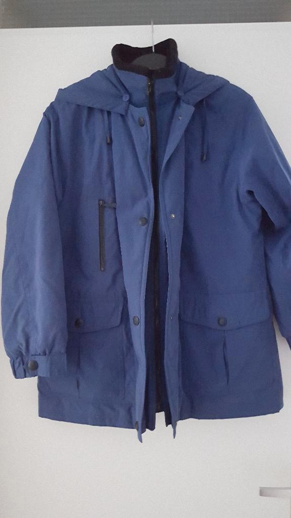 Jas dames met capuchon mt.40 I.z.g.st., Kleding | Dames, Jassen | Winter, Gedragen, Maat 38/40 (M), Blauw, Ophalen of Verzenden