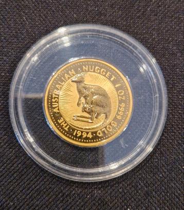 Gouden Australische nugget kangaroo  1994 .1 oz 999.9  beschikbaar voor biedingen