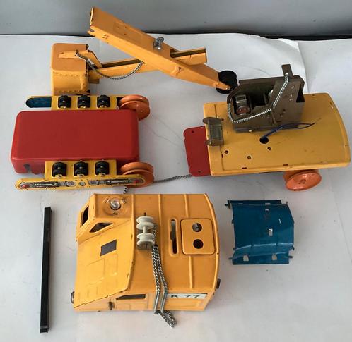 Oude 1950-1960 blikken excavator Alps K-77,Japan,opknapper., Antiek en Kunst, Antiek | Speelgoed, Ophalen