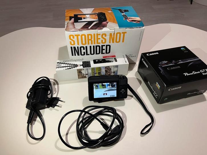 Canon G7X Mark ii | Compleet + 32GB SD | Gorillapod+Factuur, Audio, Tv en Foto, Fotocamera's Digitaal, Zo goed als nieuw, Compact