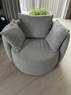 Draaifateuil grijs/beige, 100 tot 125 cm, Ophalen of Verzenden, Zo goed als nieuw, 100 tot 125 cm