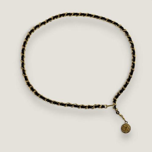 Chanel vintage chain riem authentiek, Kleding | Dames, Riemen en Ceinturen, Gedragen, 90 tot 100 cm, Minder dan 3 cm, Zwart, Ophalen of Verzenden
