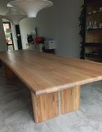 Diverse modellen lange tafels tot 4 meter lang eiken op maat, 75 cm of meer, Ophalen of Verzenden, Rechthoekig, Teakhout
