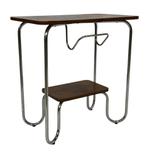 Vintage Art Deco / Bauhaus stijl bijzettafel sidetable 60's, Ophalen, Gebruikt, 50 tot 100 cm, Vintage