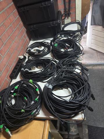 34x XLR kabels (1,5m – 12,5m) Neutrik / Procab / DAP beschikbaar voor biedingen