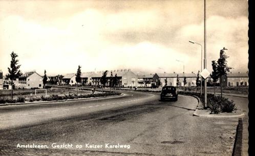 Amstelveen (N.H.), Gezicht op de Keizer Karelweg, 1960, Verzamelen, Ansichtkaarten | Nederland, Ongelopen, Noord-Holland, 1960 tot 1980
