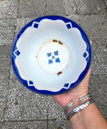 Oud Hollands antiek emaille schaaltje  beschikbaar voor biedingen