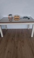 Eettafel met glasplaat 160x100 cm, Ophalen of Verzenden