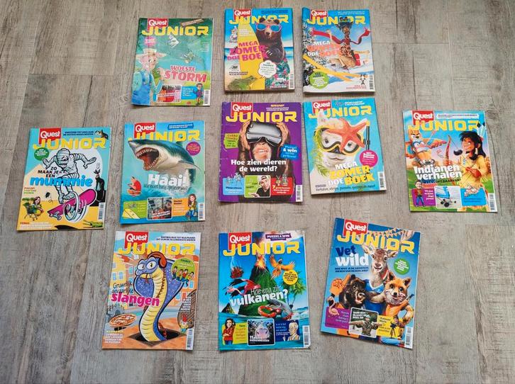 Quest Junior - 3x pockets 8x magazine, Boeken, Tijdschriften en Kranten, Gelezen, Overige typen, Ophalen of Verzenden