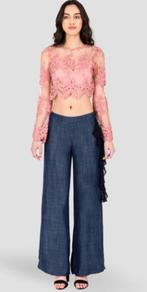 Denham palazzo aparte stretch flare jeans mt S KOOPJE, Nieuw, Denham, Blauw, W28 - W29 (confectie 36)