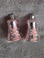 Oude ROZE kerstballen kerstklokjes. Glas. Vintage., Diversen, Kerst, Ophalen of Verzenden