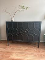 BePureHome Bequest Dressoir - Antiek Zwart Grenenhout, Ophalen, 100 tot 150 cm, Zo goed als nieuw, Minder dan 100 cm