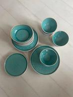 Servies - Turquoise - Borden en Kommen, Ophalen, Gebruikt, Overig